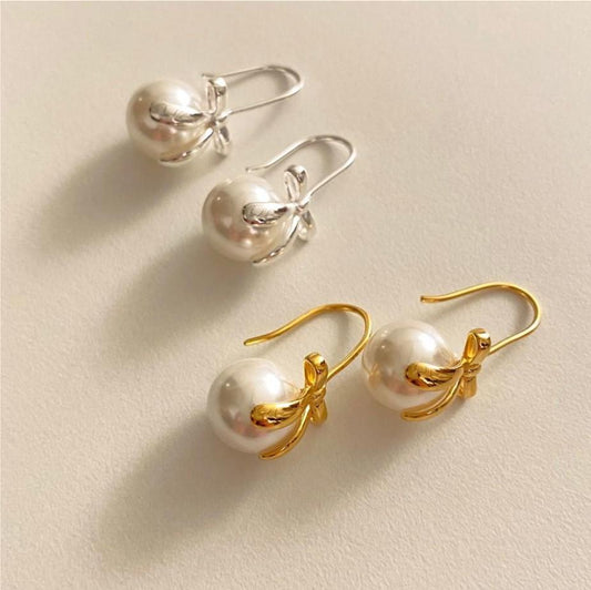 925 Sterling Sliver Earring With Shell Pearls